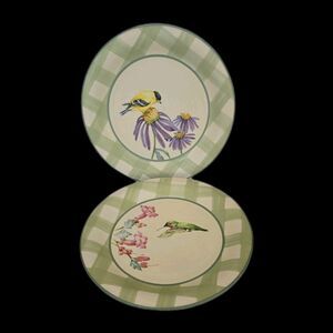 Lenox Summer Greetings 10 3/4" Dinner Plate Lot Of 2 Catherine McClung